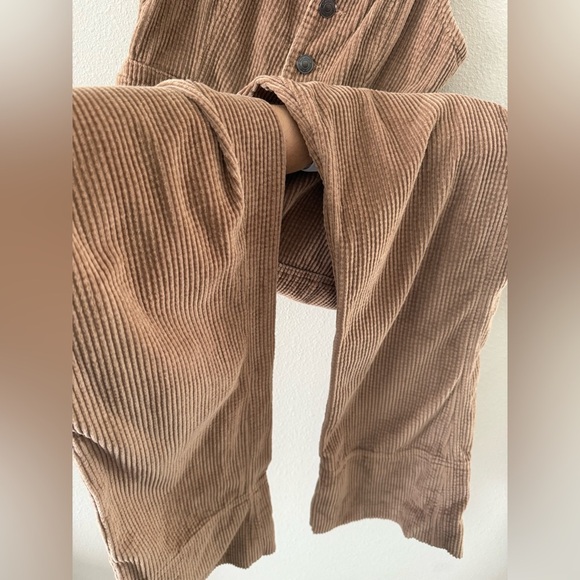 Aerie Brown Corduroy Jumpsuit with Front Buttons - Picture 3 of 7